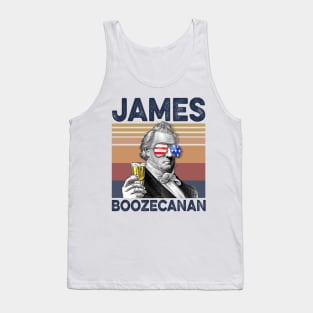 ames Boozecanan 4th of July Drinking James Buchanan President Tank Top